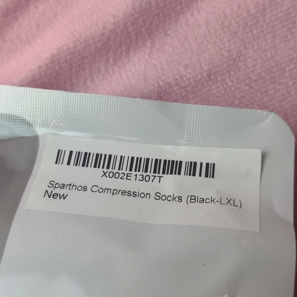Sparthos One Pair Black Compression Socks size L-XL
